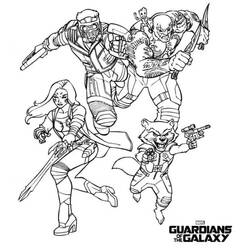 Dessin à colorier: Les Gardiens de la Galaxie (Super-héros et Super-vilains) #211188 - Coloriages à Imprimer Gratuits