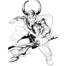 Dessin à colorier: Loki (Super-héros et Super-vilains) #172533 - Coloriages à Imprimer Gratuits