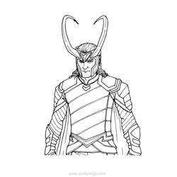 Dessin à colorier: Loki (Super-héros et Super-vilains) #172535 - Coloriages à Imprimer Gratuits