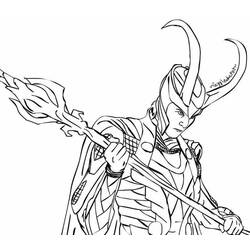 Dessin à colorier: Loki (Super-héros et Super-vilains) #172537 - Coloriages à Imprimer Gratuits