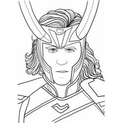 Dessin à colorier: Loki (Super-héros et Super-vilains) #172542 - Coloriages à Imprimer Gratuits