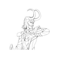 Dessin à colorier: Loki (Super-héros et Super-vilains) #172544 - Coloriages à Imprimer Gratuits