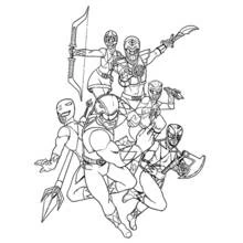 Dessin à colorier: Power Rangers (Super-héros et Super-vilains) #50047 - Coloriages à Imprimer Gratuits