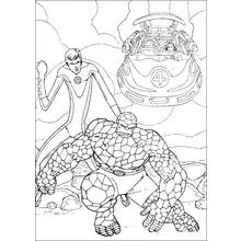 Dessin à colorier: Quatre Fantastiques (Super-héros et Super-vilains) #76387 - Coloriages à Imprimer Gratuits