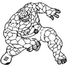 Dessin à colorier: Quatre Fantastiques (Super-héros et Super-vilains) #76419 - Coloriages à Imprimer Gratuits