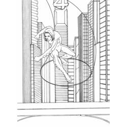 Dessin à colorier: Quatre Fantastiques (Super-héros et Super-vilains) #76471 - Coloriages à Imprimer Gratuits