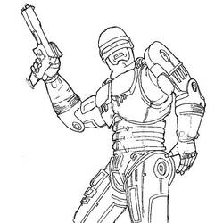 Dessin à colorier: Robocop (Super-héros et Super-vilains) #71335 - Coloriages à Imprimer Gratuits