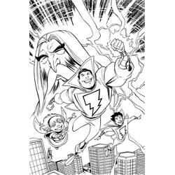 Dessin à colorier: Shazam (Super-héros et Super-vilains) #208372 - Coloriages à Imprimer Gratuits