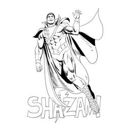 Dessin à colorier: Shazam (Super-héros et Super-vilains) #208377 - Coloriages à Imprimer Gratuits