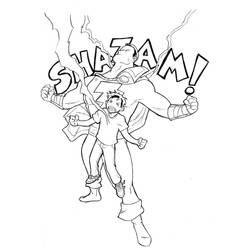 Dessin à colorier: Shazam (Super-héros et Super-vilains) #208378 - Coloriages à Imprimer Gratuits