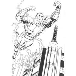 Dessin à colorier: Shazam (Super-héros et Super-vilains) #208379 - Coloriages à Imprimer Gratuits