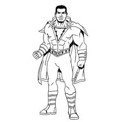 Dessin à colorier: Shazam (Super-héros et Super-vilains) #208385 - Coloriages à Imprimer Gratuits