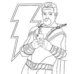 Dessin à colorier: Shazam (Super-héros et Super-vilains) #208386 - Coloriages à Imprimer Gratuits