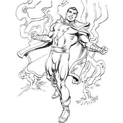 Dessin à colorier: Shazam (Super-héros et Super-vilains) #208393 - Coloriages à Imprimer Gratuits
