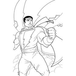 Dessin à colorier: Shazam (Super-héros et Super-vilains) #208398 - Coloriages à Imprimer Gratuits