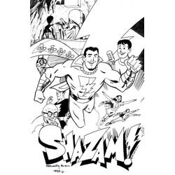 Dessin à colorier: Shazam (Super-héros et Super-vilains) #208404 - Coloriages à Imprimer Gratuits