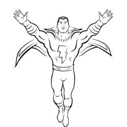 Dessin à colorier: Shazam (Super-héros et Super-vilains) #208406 - Coloriages à Imprimer Gratuits