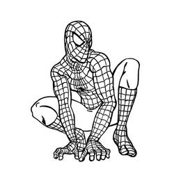 Coloriage Spiderman (Super-héros et Super-vilains) #176638 à imprimer et colorier