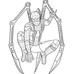 Coloriage Spiderman (Super-héros et Super-vilains) #176639 à imprimer et colorier