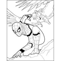 Coloriage Spiderman (Super-héros et Super-vilains) #176645 à imprimer et colorier