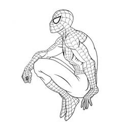 Coloriage Spiderman (Super-héros et Super-vilains) #176664 à imprimer et colorier