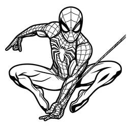 Coloriage Spiderman (Super-héros et Super-vilains) #212198 à imprimer et colorier