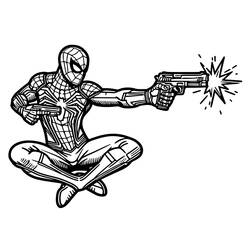 Coloriage Spiderman (Super-héros et Super-vilains) #213117 à imprimer et colorier