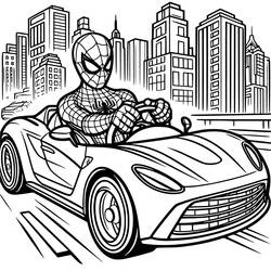Coloriage Spiderman (Super-héros et Super-vilains) #213118 à imprimer et colorier