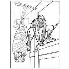 Dessin à colorier: Spiderman (Super-héros et Super-vilains) #78654 - Coloriages à Imprimer Gratuits