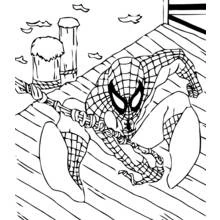 Dessin à colorier: Spiderman (Super-héros et Super-vilains) #78708 - Coloriages à Imprimer Gratuits