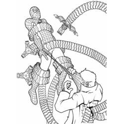 Dessin à colorier: Spiderman (Super-héros et Super-vilains) #78715 - Coloriages à Imprimer Gratuits