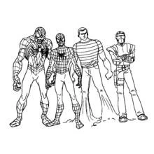 Dessin à colorier: Spiderman (Super-héros et Super-vilains) #78732 - Coloriages à Imprimer Gratuits