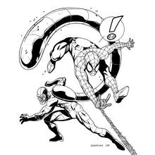 Dessin à colorier: Spiderman (Super-héros et Super-vilains) #78761 - Coloriages à Imprimer Gratuits