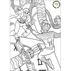 Dessin à colorier: Spiderman (Super-héros et Super-vilains) #78765 - Coloriages à Imprimer Gratuits