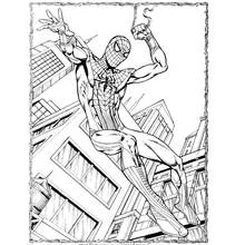 Dessin à colorier: Spiderman (Super-héros et Super-vilains) #78808 - Coloriages à Imprimer Gratuits