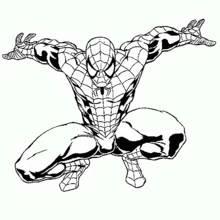 Dessin à colorier: Spiderman (Super-héros et Super-vilains) #78859 - Coloriages à Imprimer Gratuits