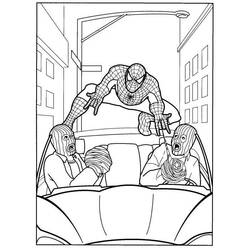 Dessin à colorier: Spiderman (Super-héros et Super-vilains) #78928 - Coloriages à Imprimer Gratuits
