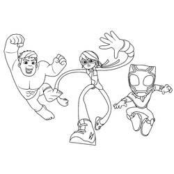 Dessin à colorier: Spidey et Ses Amis Extraordinaires (Super-héros et Super-vilains) #211256 - Coloriages à Imprimer Gratuits