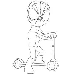 Dessin à colorier: Spidey et Ses Amis Extraordinaires (Super-héros et Super-vilains) #211276 - Coloriages à Imprimer Gratuits