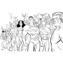 Dessin à colorier: Super Héros DC Comics (Super-héros et Super-vilains) #80122 - Coloriages à Imprimer Gratuits