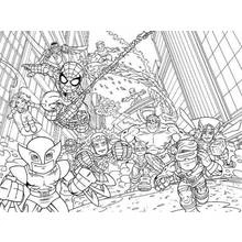Coloriage Super Héros Marvel (Super-héros et Super-vilains) #79626 à imprimer et colorier