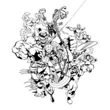 Coloriage Super Héros Marvel (Super-héros et Super-vilains) #79732 à imprimer et colorier