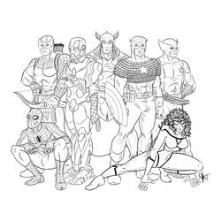 Coloriage Super Héros Marvel (Super-héros et Super-vilains) #79836 à imprimer et colorier