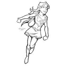Dessin à colorier: Supergirl (Super-héros et Super-vilains) #83924 - Coloriages à Imprimer Gratuits