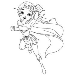 Dessin à colorier: Supergirl (Super-héros et Super-vilains) #83928 - Coloriages à Imprimer Gratuits