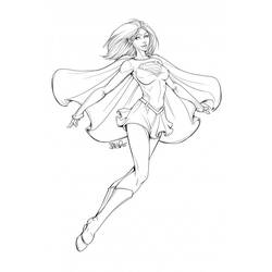 Dessin à colorier: Supergirl (Super-héros et Super-vilains) #83929 - Coloriages à Imprimer Gratuits