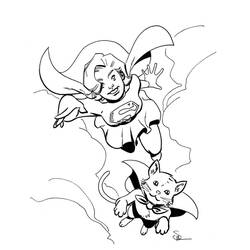 Dessin à colorier: Supergirl (Super-héros et Super-vilains) #83930 - Coloriages à Imprimer Gratuits