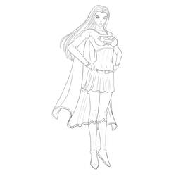Dessin à colorier: Supergirl (Super-héros et Super-vilains) #83933 - Coloriages à Imprimer Gratuits