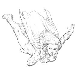 Dessin à colorier: Supergirl (Super-héros et Super-vilains) #83935 - Coloriages à Imprimer Gratuits