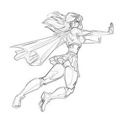 Dessin à colorier: Supergirl (Super-héros et Super-vilains) #83936 - Coloriages à Imprimer Gratuits